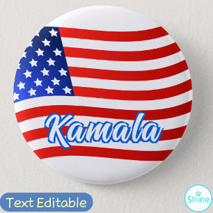 Kamala Harris für Präsidentin Elegant Script US Fl Button