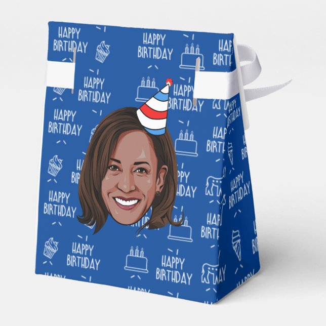 KAMALA HARRIS Geburtstag Geschenkschachtel (Rückseite)