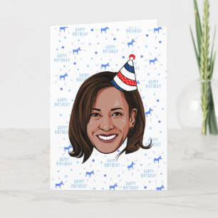 Kamala Harris Geburtstag Karte