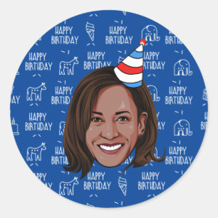 KAMALA HARRIS Geburtstag Runder Aufkleber