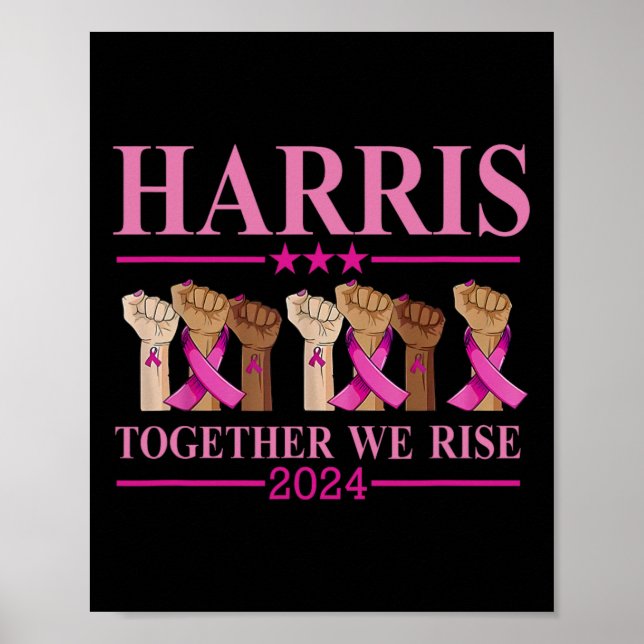 Kamala Harris gemeinsam bringen wir Brustkrebs-Wis Poster (Vorne)