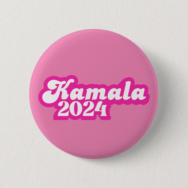 Kamala Harris Girly Pink Logo 2024 Button (Vorderseite)