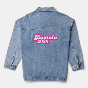 Kamala Harris Girly Pink Logo 2024 Jeansjacke