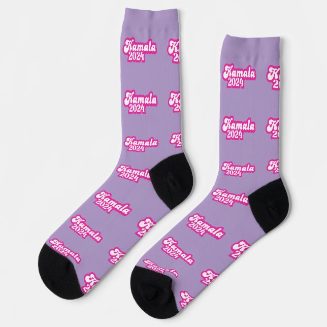 Kamala Harris Girly Pink Logo 2024 Socken (Linkes Detail)