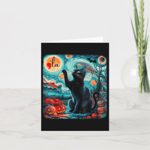 Kamala Harris Halloween Fledermäuse Starry Night B Karte