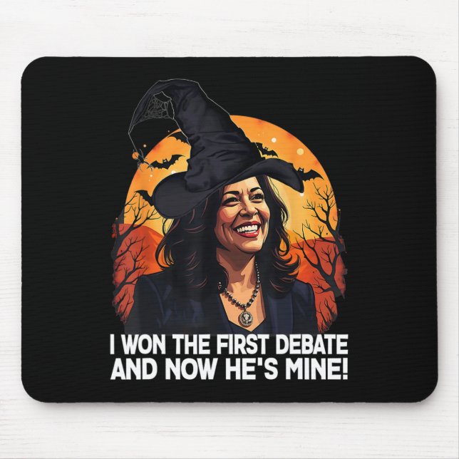 Kamala Harris Halloween gewann die erste Debatte i Mousepad (Vorne)