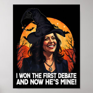 Kamala Harris Halloween gewann die erste Debatte i Poster