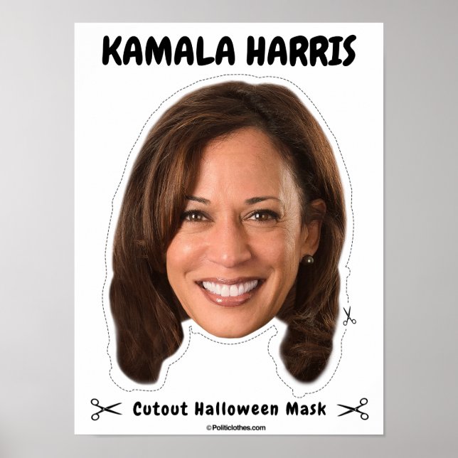 Kamala Harris Halloween Mask Poster (Vorne)