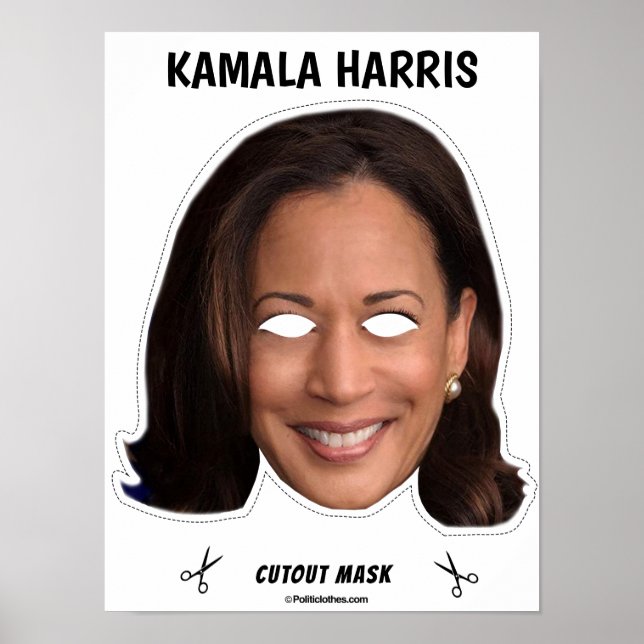 KAMALA HARRIS Halloween Mask Poster (Vorne)