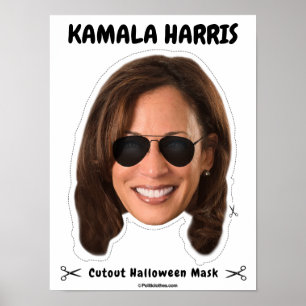 Kamala Harris Halloween-Maske Poster