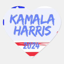 Kamala Harris Heart Herz-Aufkleber