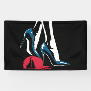 Kamala Harris Heels treten auf Maga Hat Banner