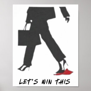 Kamala Harris Heels treten auf Red Mega Hat wählen Poster