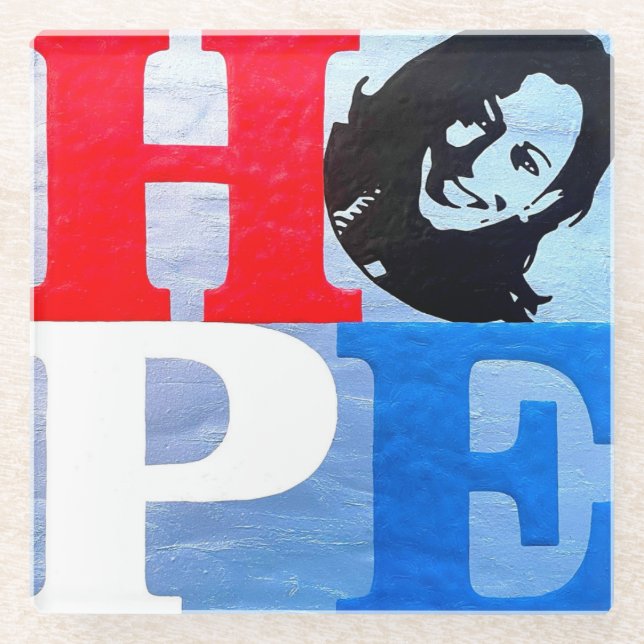 Kamala Harris HOPE Untersetzer (Vorderseite)