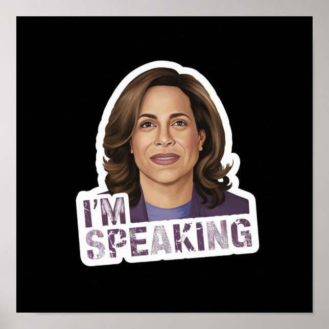 Kamala Harris I Speak, Zitat zur historischen Deba Poster (Vorne)