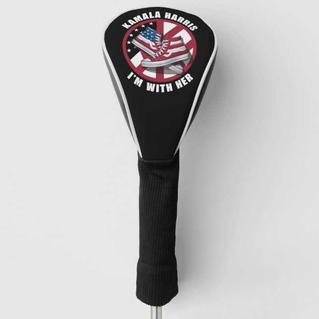 Kamala Harris Ich bin mit ihrem Patriotischen Konv Golf Headcover (Vorderseite)