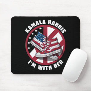 Kamala Harris Ich bin mit ihrem Patriotischen Konv Mousepad