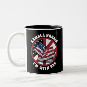 Kamala Harris Ich bin mit ihrem Patriotischen Konv Zweifarbige Tasse