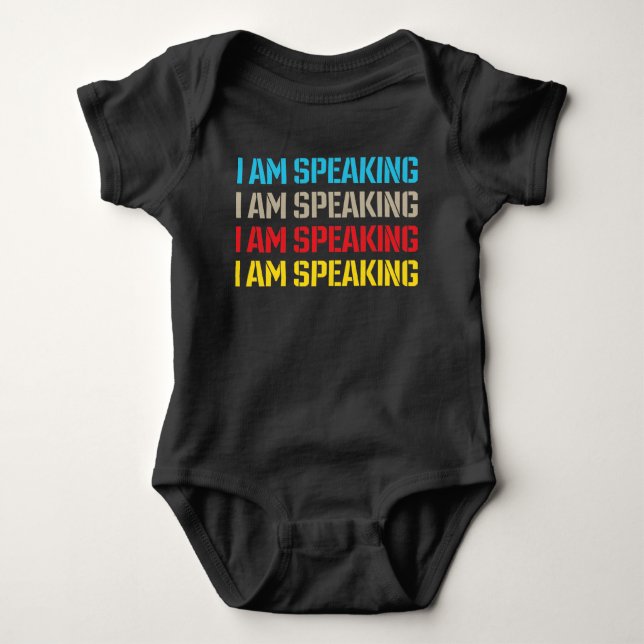 Kamala Harris, ich spreche Baby Strampler (Vorderseite)