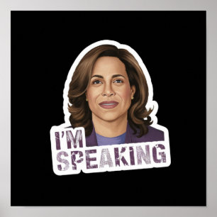 Kamala Harris Ich spreche, Historisches Debattenzi Poster