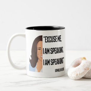 Kamala Harris, ich spreche Zweifarbige Tasse