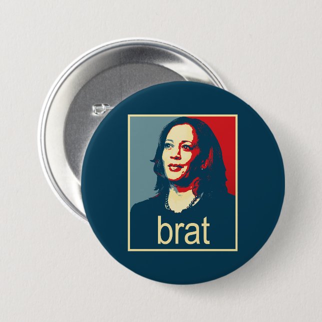 Kamala Harris ist brav Button (Vorne & Hinten)