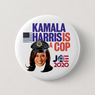 Kamala Harris ist ein Polizist Button
