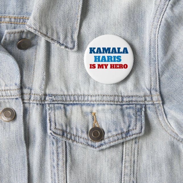 Kamala Harris ist mein hero Political Party Button (Beispiel)