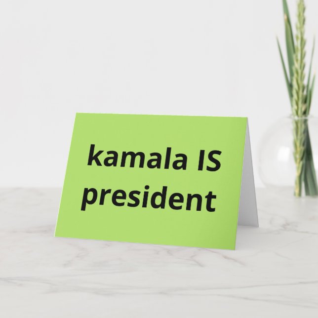 Kamala Harris ist Präsident der Wahlen 2024 Karte (Vorderseite)
