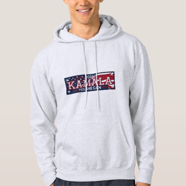 KAMALA HARRIS "JA, SIE KANN" Männerhoodie Hoodie (Vorderseite)