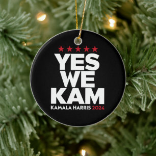 Kamala Harris Ja, wir kommen für die US-Präsidents Keramik Ornament