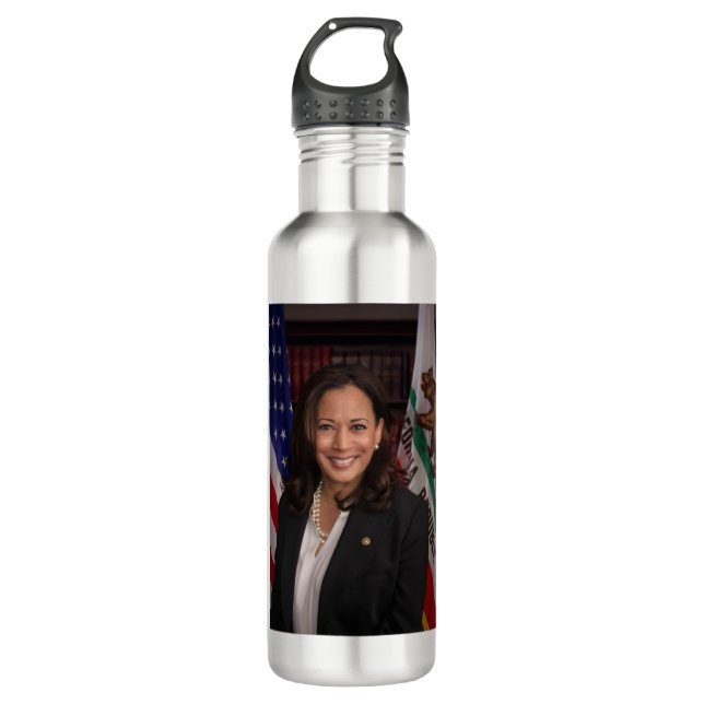 Kamala Harris Kandidat für das Amt des Präsidenten Edelstahlflasche (Vorderseite)