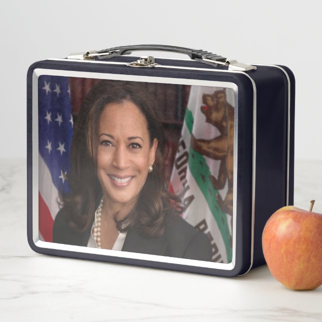 Kamala Harris Kandidat für das Amt des Präsidenten Metall Brotdose (Beispiel)
