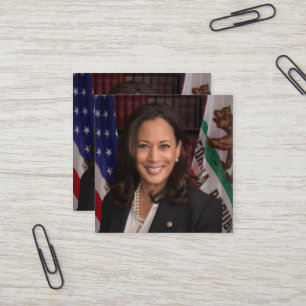 Kamala Harris Kandidat für das Amt des Präsidenten Quadratische Visitenkarte
