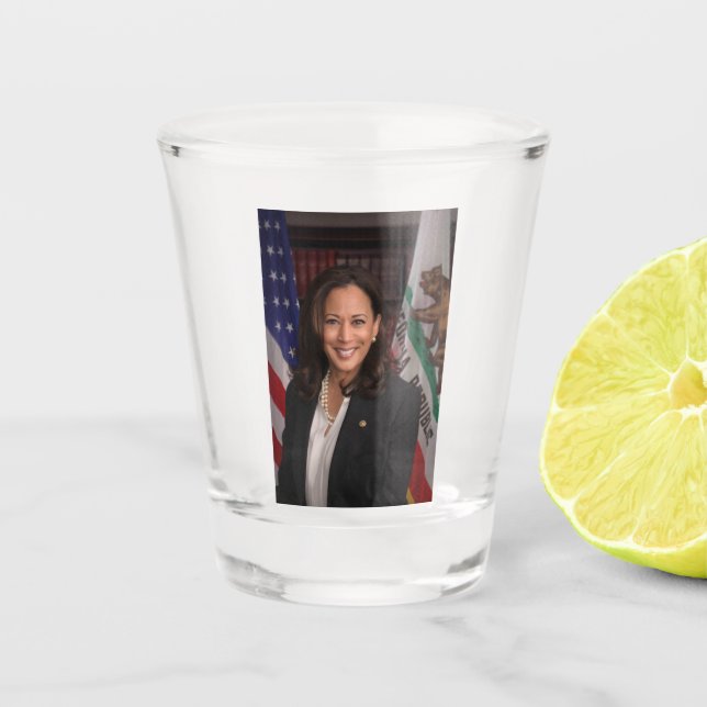 Kamala Harris Kandidat für das Amt des Präsidenten Schnapsglas (Vorderseite)
