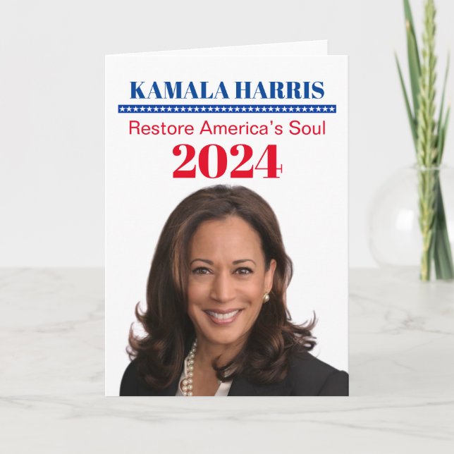 Kamala Harris Karte (Vorderseite)