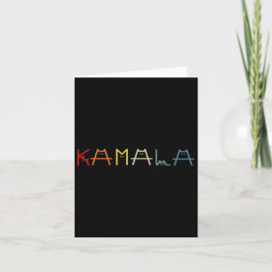 Kamala Harris Katze Vintage-Buchstaben Positiv Lus Karte