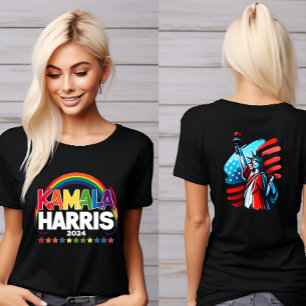 "Kamala Harris" Lebhafter Regenbogen Tri-Blend Shirt