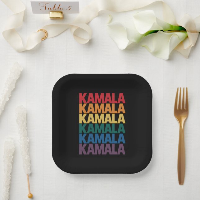 Kamala Harris LGBTQ Gay Pride Lesbian Fun Gift Pappteller (Hochzeit)