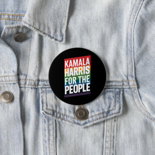 Kamala Harris LGBTQ Gay Pride Lesbian Funny Gift Button
