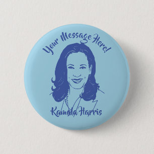 Kamala Harris Line Kunstschrift Button