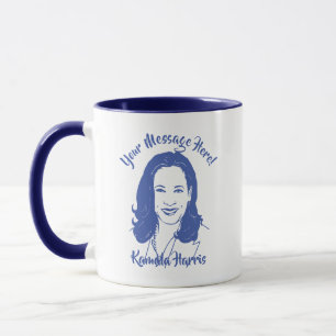 Kamala Harris Line Kunstschrift Tasse