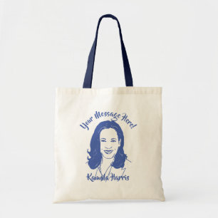 Kamala Harris Line Kunstschrift Tragetasche