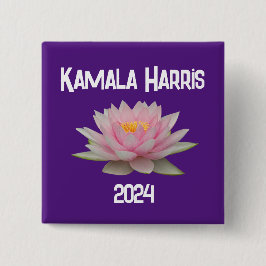 Kamala Harris Lotus 2024 Button