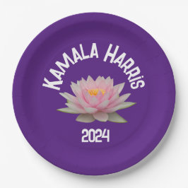 Kamala Harris Lotus 2024 Pappteller