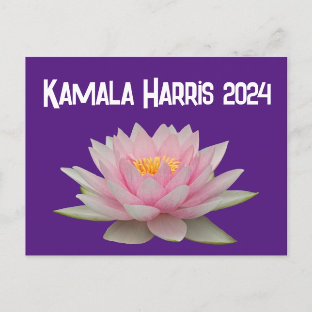 Kamala Harris Lotus 2024 Postkarte (Vorderseite)