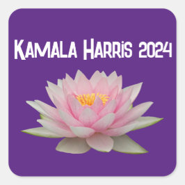 Kamala Harris Lotus 2024 Quadratischer Aufkleber