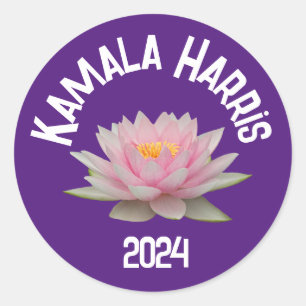 Kamala Harris Lotus 2024 Runder Aufkleber