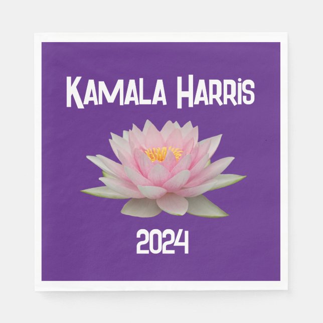 Kamala Harris Lotus 2024 Serviette (Vorderseite)