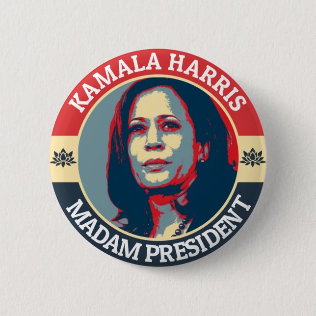 KAMALA HARRIS MADAM PRÄSIDENT BUTTON (Vorderseite)
